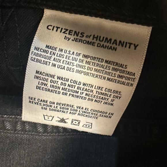 Citizens of Humanity Corey Cut Off Ankle Jeans in Black Hawk NEW - Picture 6 of 9